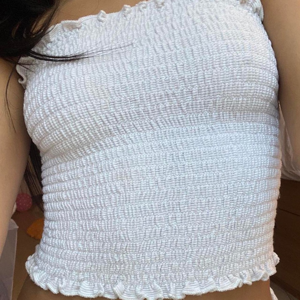 WHITE BRANDY MELVILLE TUB TOP ❄️